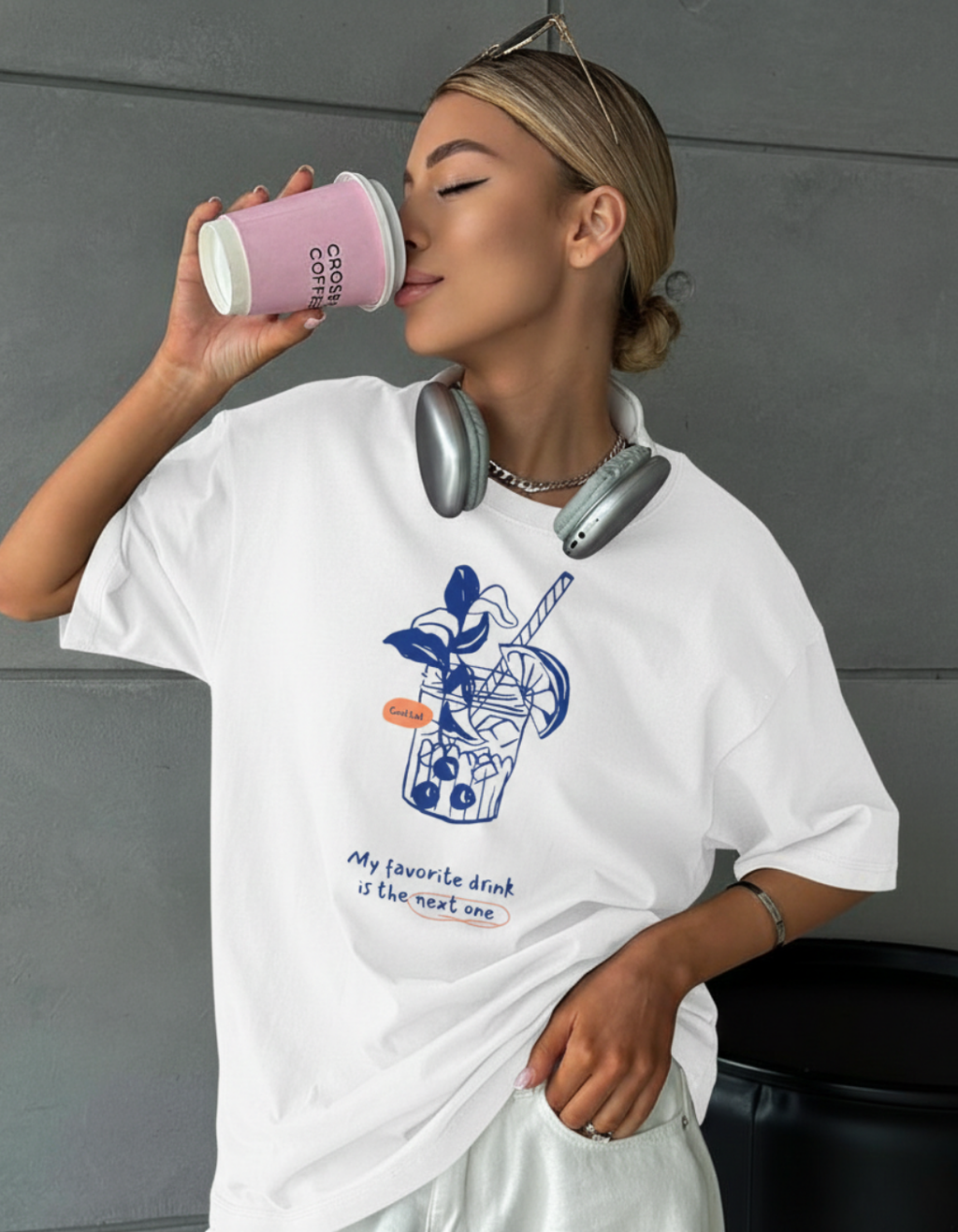 FAVORITE DRINK OVERSIZED T-SHIRT