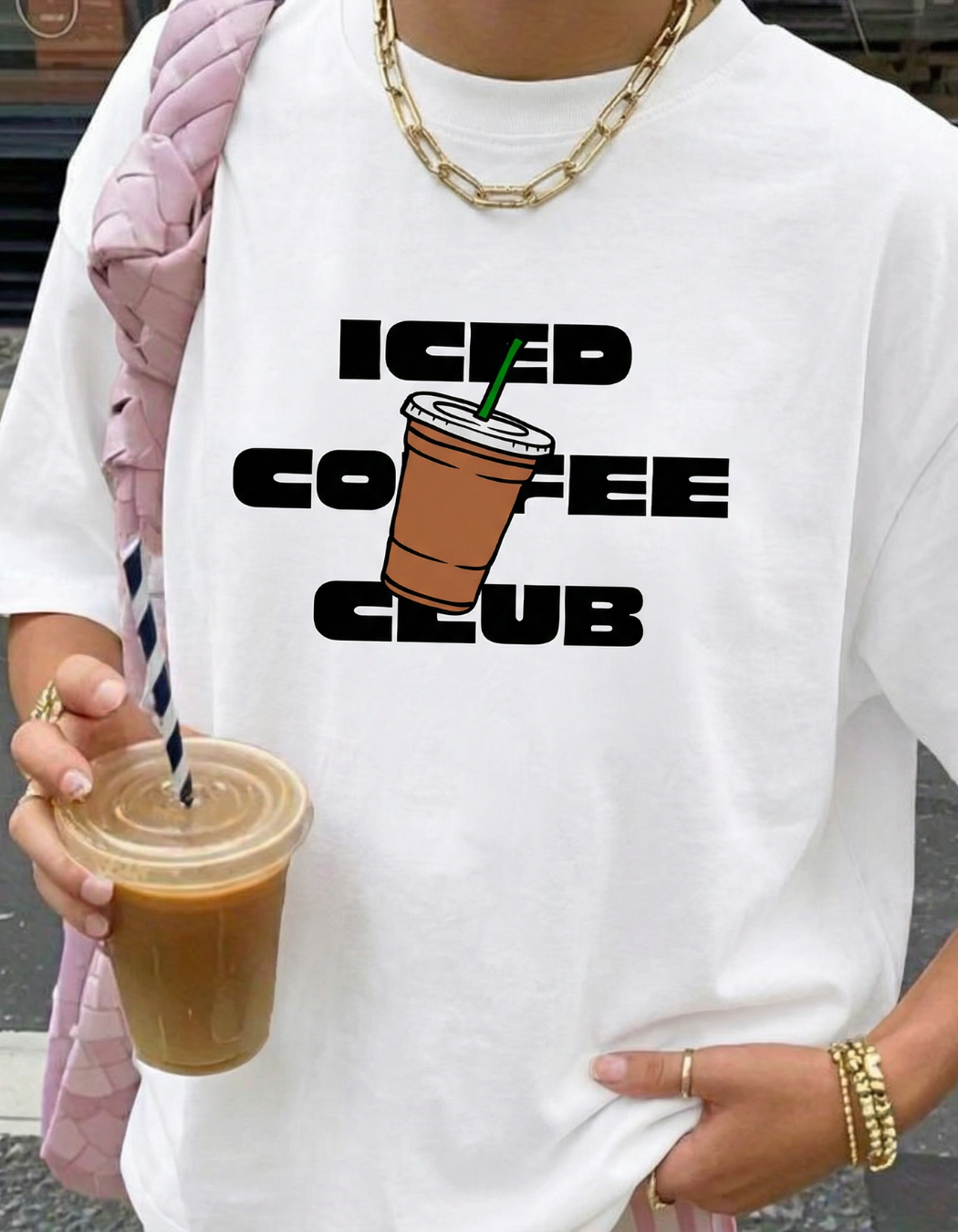 ICED COFFEE CLUB OVERSIZED T-SHIRT
