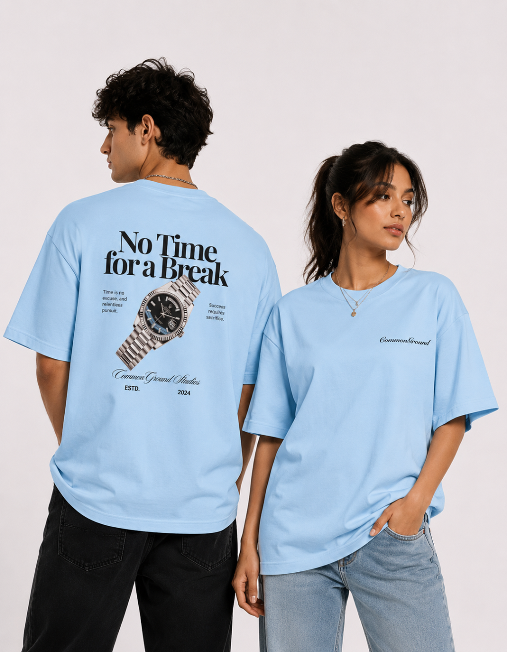 NO TIME FOR A BREAK OVERSIZED T-SHIRT