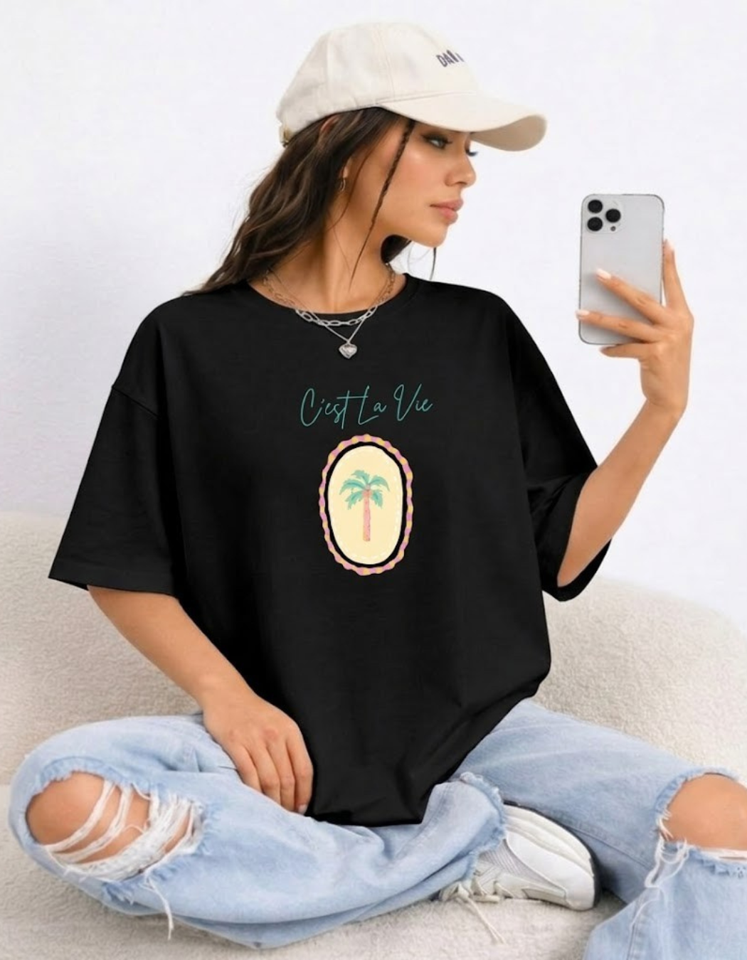 C'EST LA VIE OVERSIZED T-SHIRT