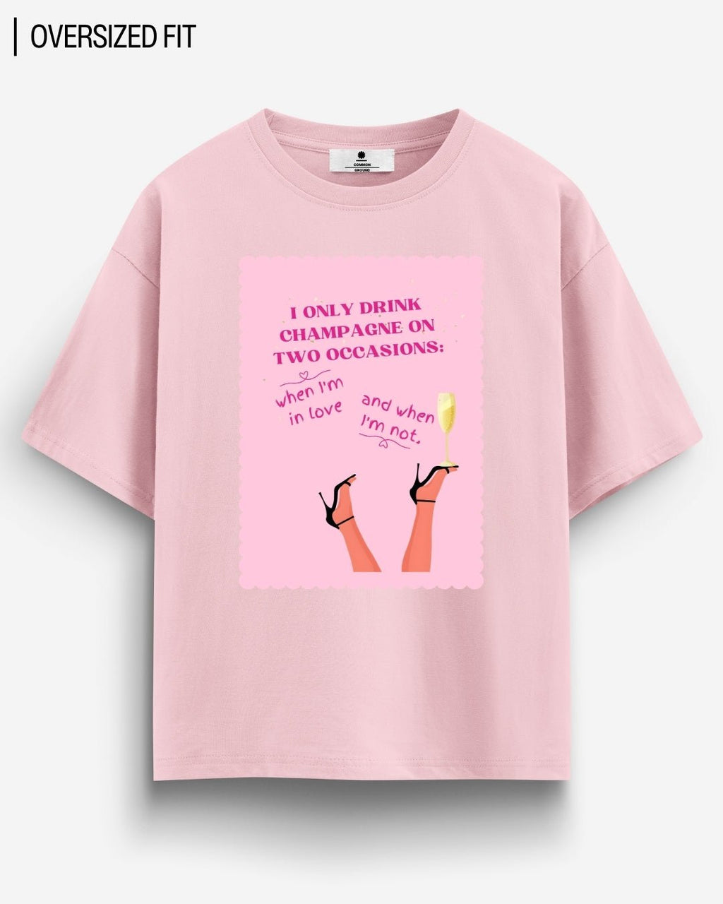 CHAMPAGNE OVERSIZED T-SHIRT