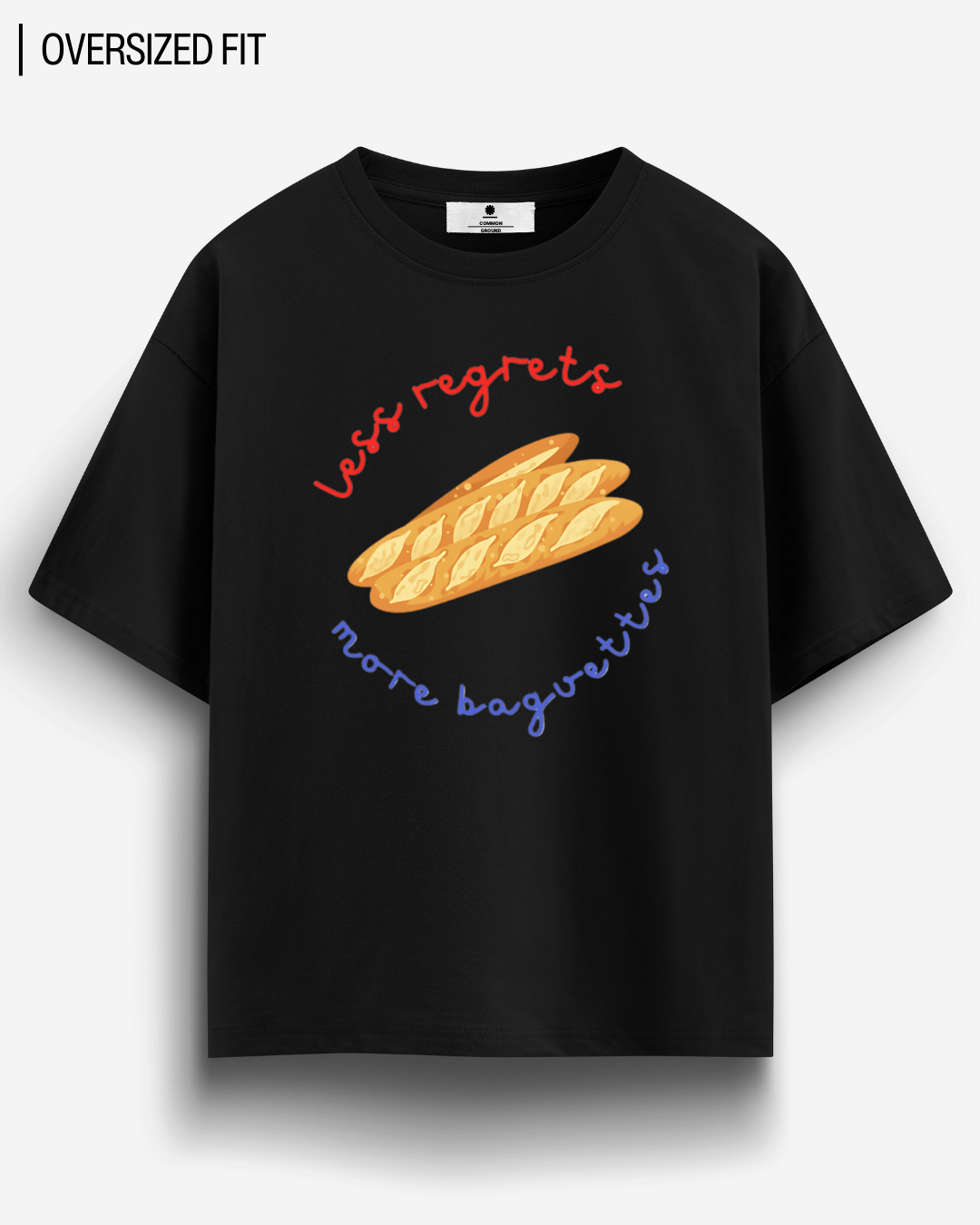 LESS REGRETS OVERSIZED T-SHIRT