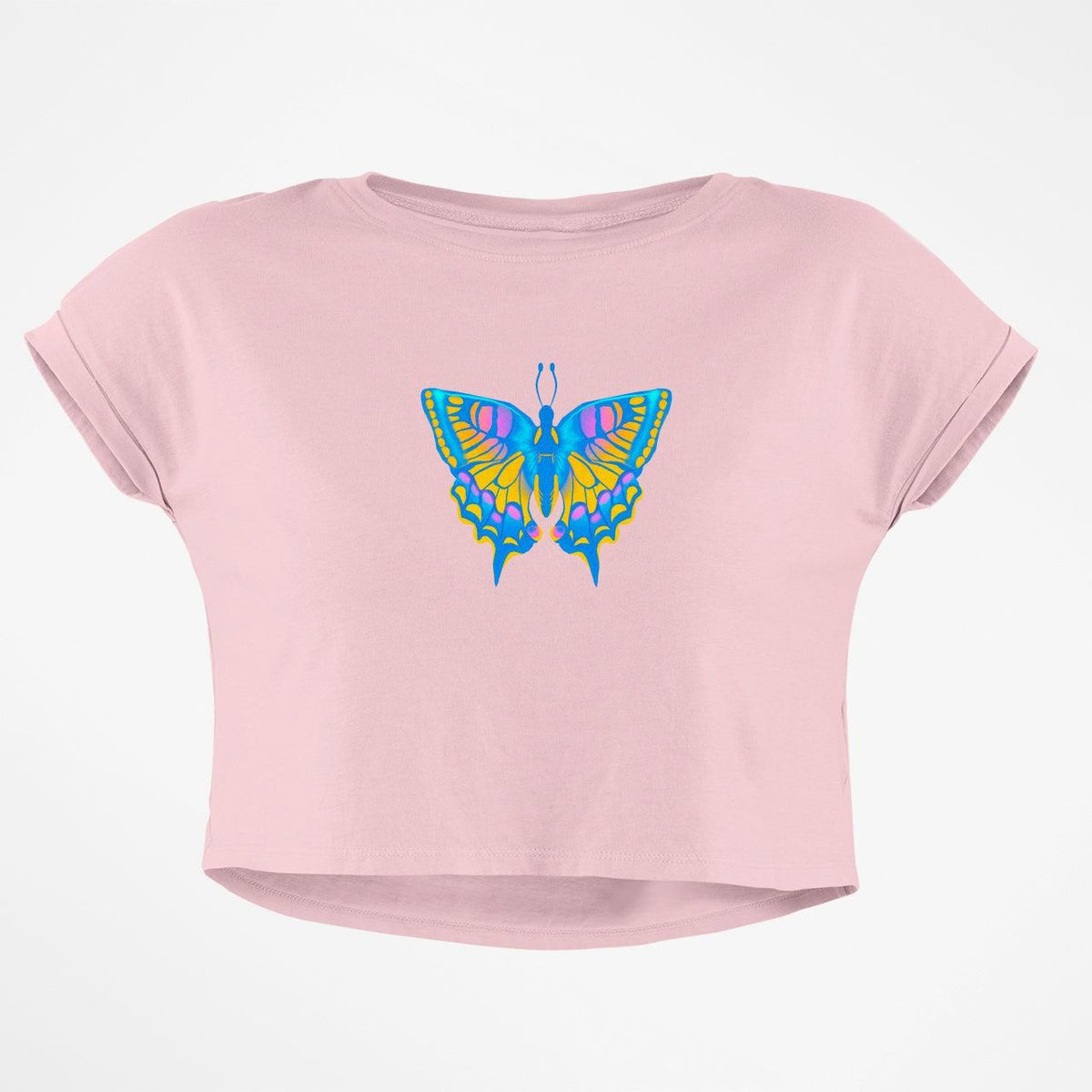 NEON BUTTERFLY CROP TOP