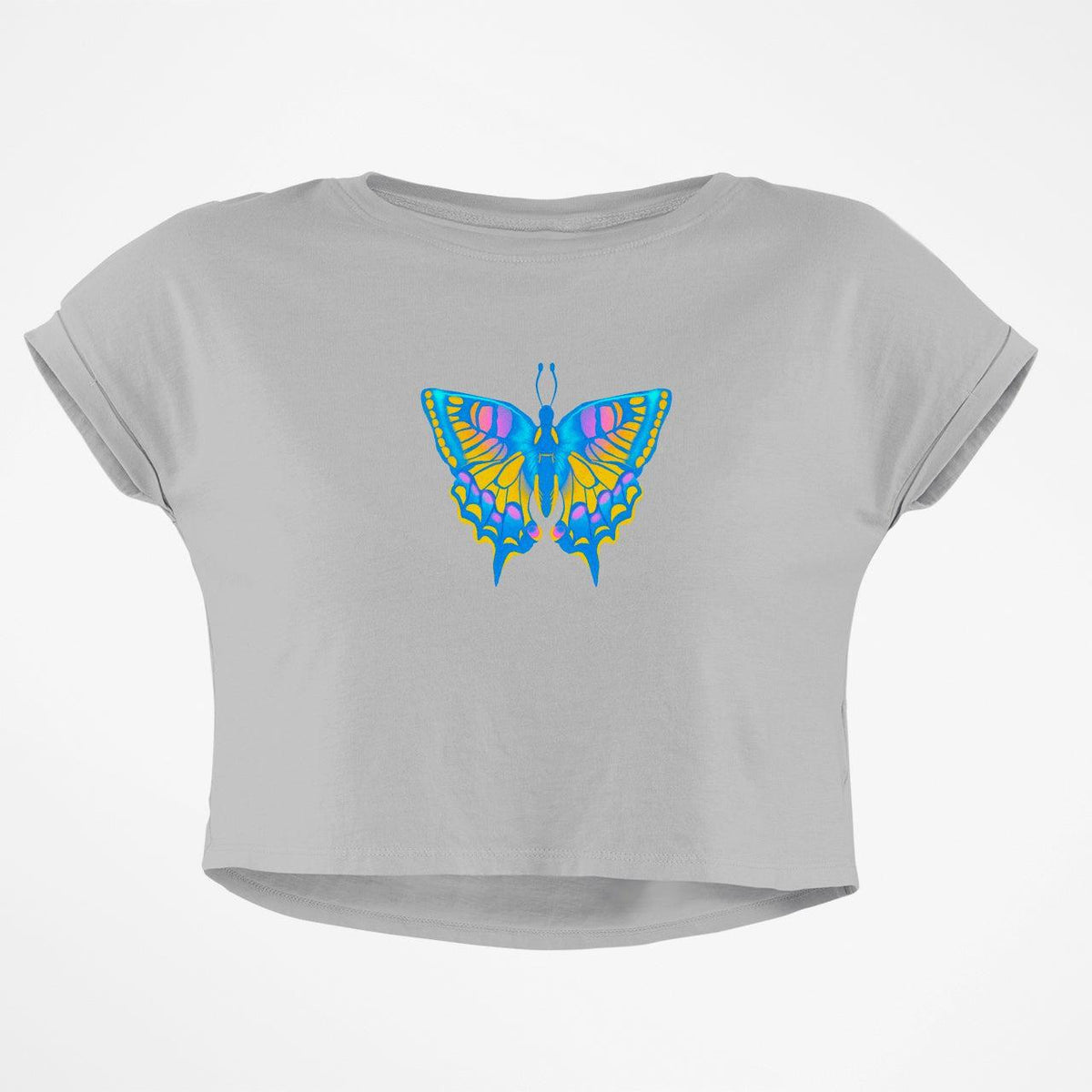 NEON BUTTERFLY CROP TOP