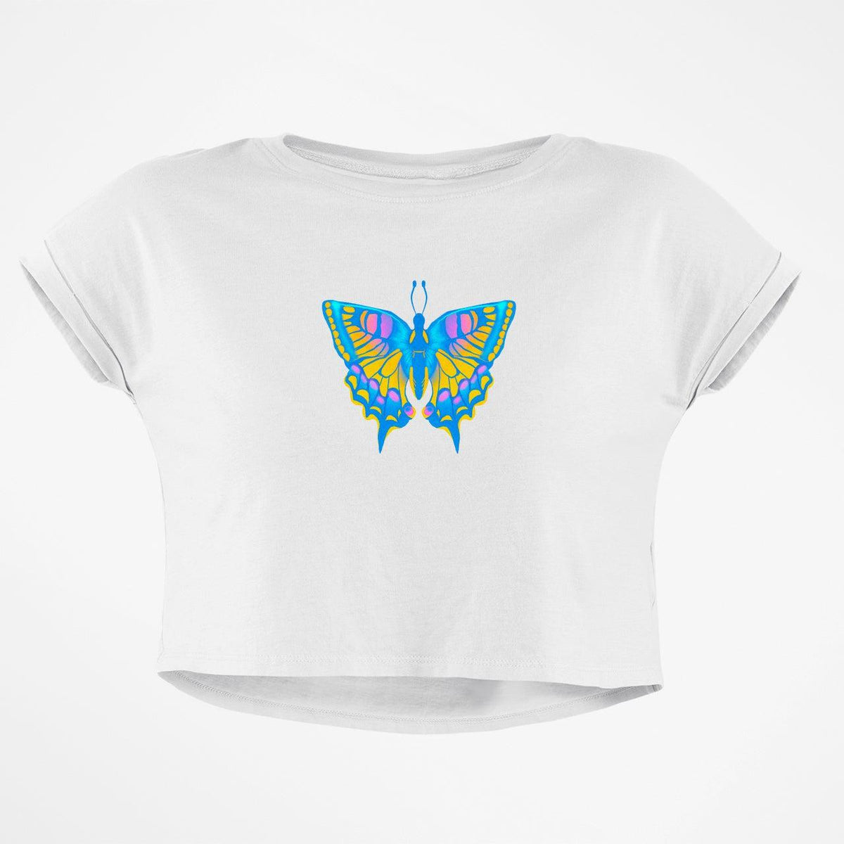 NEON BUTTERFLY CROP TOP