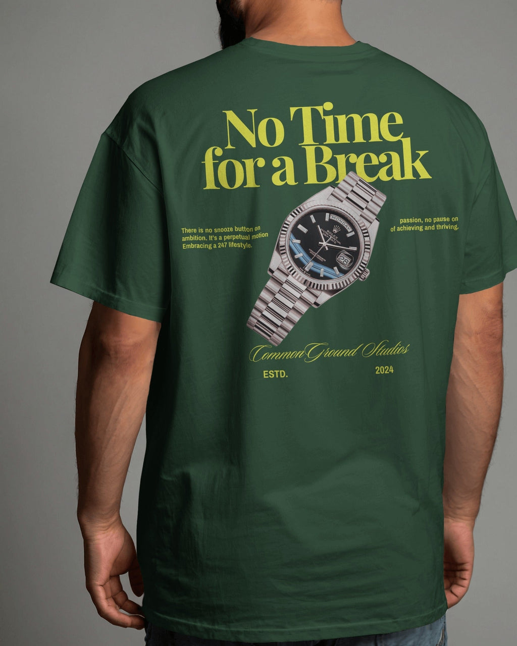 NO TIME FOR A BREAK OVERSIZED T-SHIRT