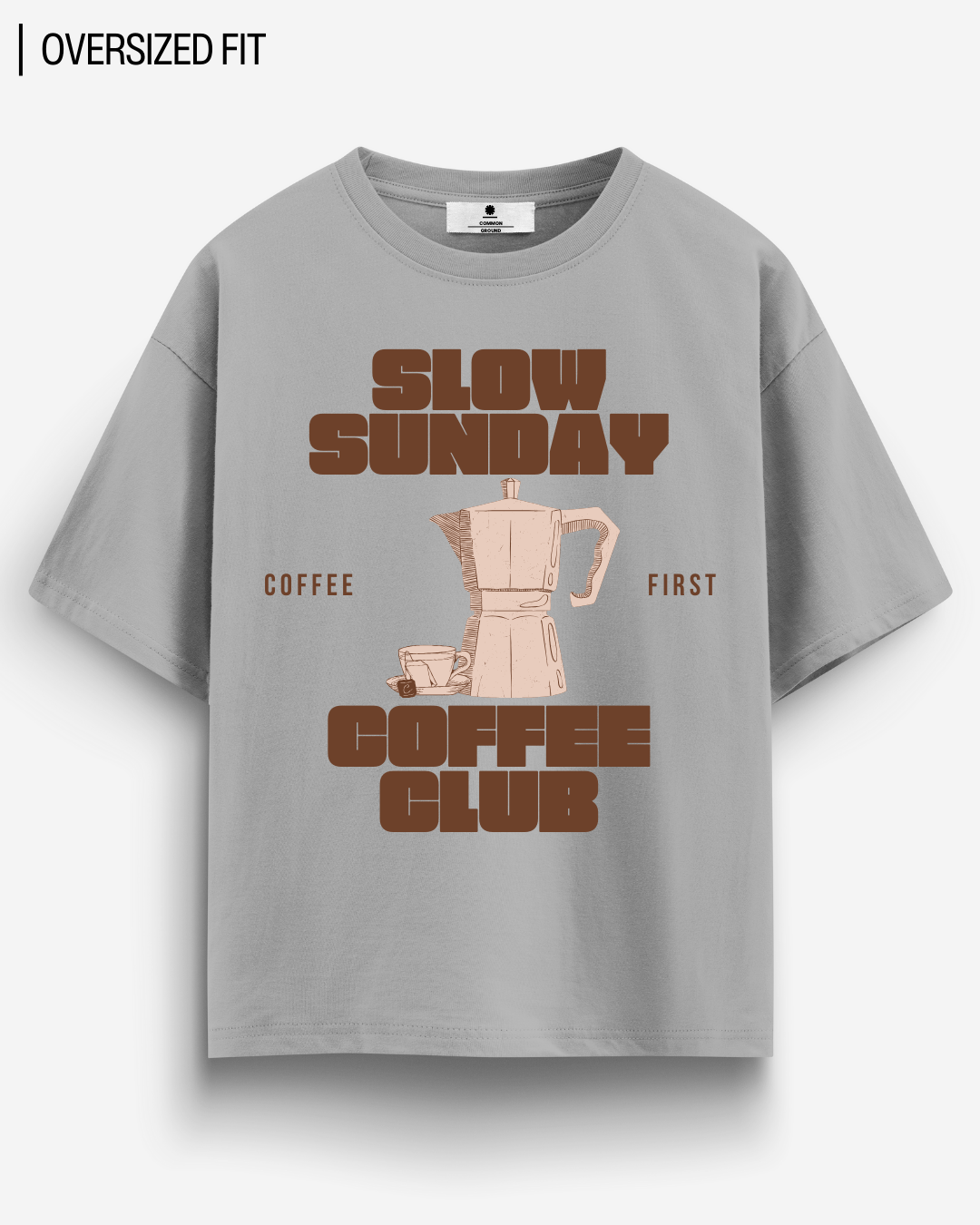 SLOW SUNDAY COFFEE CLUB OVERSIZED T-SHIRT