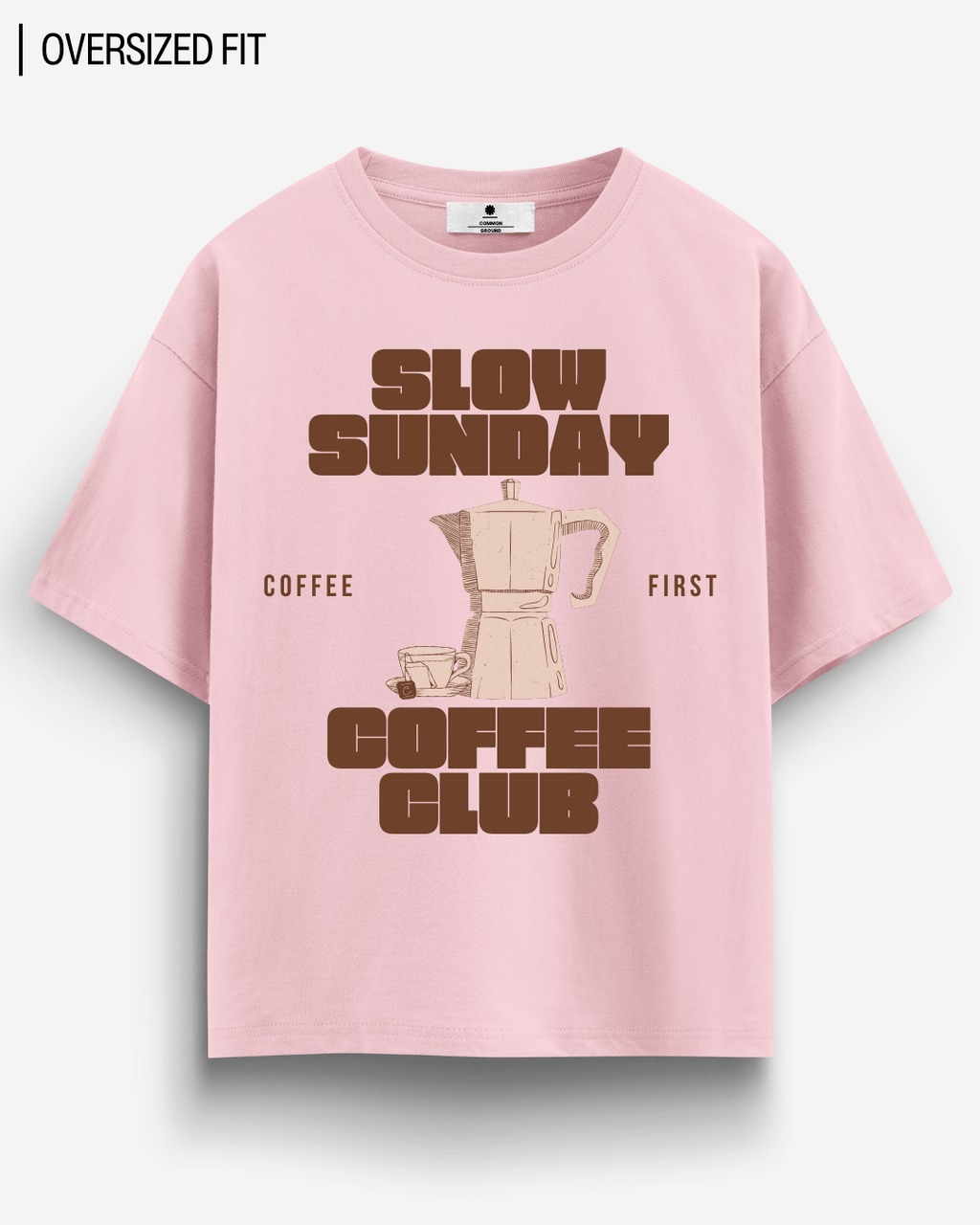 SLOW SUNDAY COFFEE CLUB OVERSIZED T-SHIRT