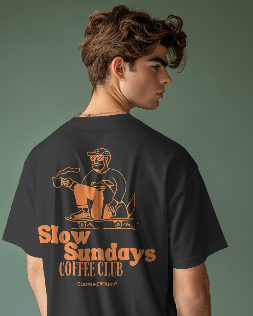 SLOW SUNDAYS COFFEE CLUB OVERSIZED T-SHIRT